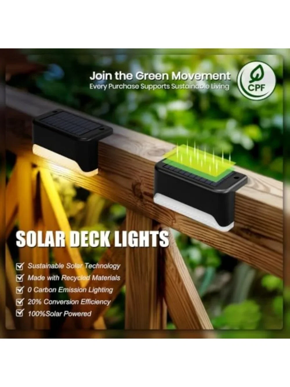 16 Pack Waterproof Solar Deck & Fence Lights - Outdoor Warm White LED Lighting
